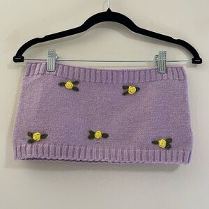 NWT Forever 21 Rosey Sweater Tube Top in Lavendar - L‎